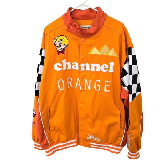HeadGear Classics Nostalgia Co. Sz  2XL Channel Orange Racing Moto Jacket - Picture 1 of 10